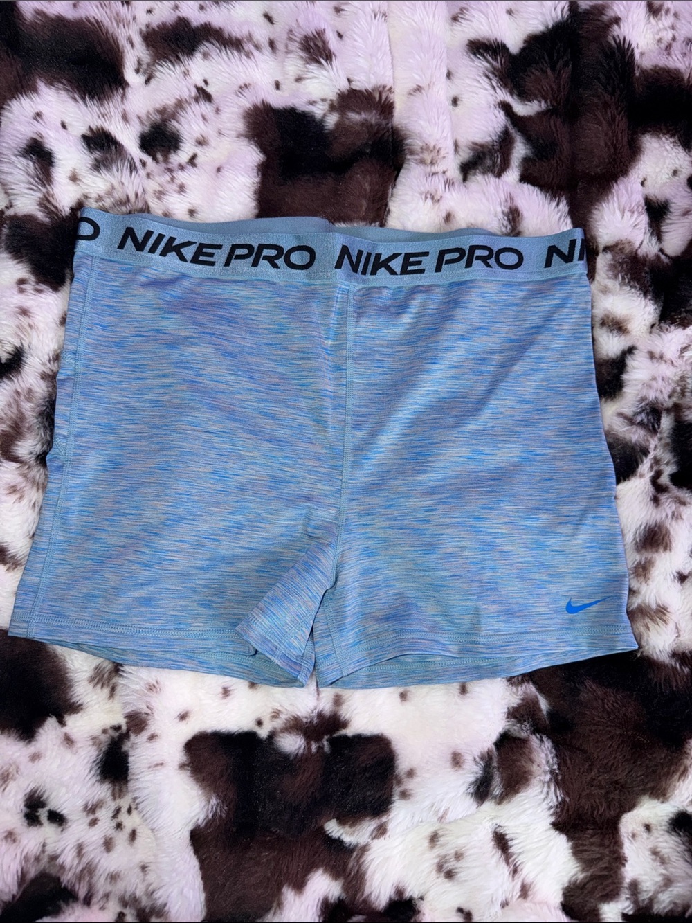 Nike Pro Blue Heather Pro Compression Shorts